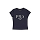 FILA KIDS 女童短袖圓領上衣-丈青 5TEY-4916-NV product thumbnail 1