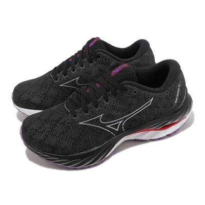 Mizuno 慢跑鞋 Wave Inspire 19 女鞋 黑 灰 超寬楦 避震 美津濃 ENERZY中底 支撐 J1GD2346-22