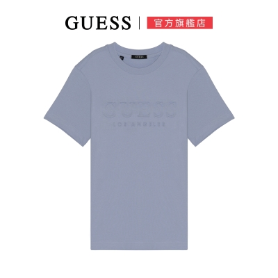 【GUESS】鋼印LOGO短T-四色可選