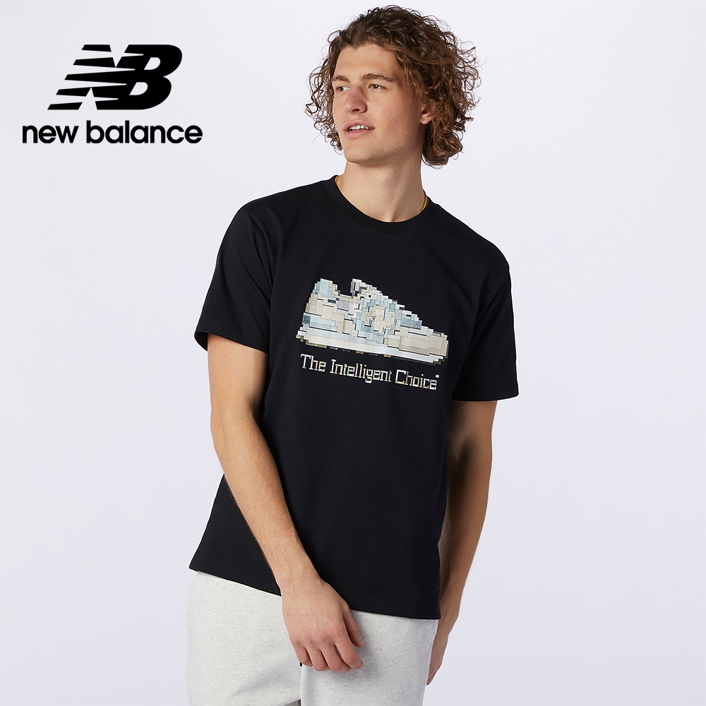 [New Balance]藝術家短袖上衣_男性_黑色_MT13555BK