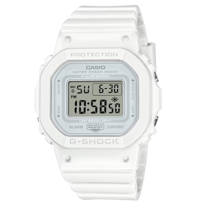 CASIO 卡西歐 G-SHOCK 纖薄精巧 個性簡約 簡約白 經典方型 GMD-S5600BA-7_40.5mm