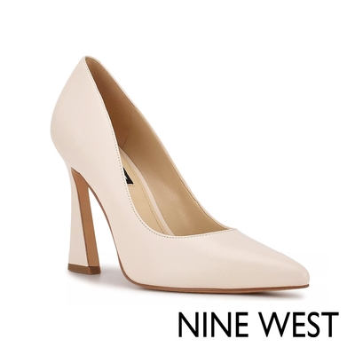 NINE WEST TRENDZ 小羊皮尖頭高跟鞋-象牙白