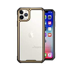 VXTRA 金屬質感 iPhone 11 Pro Max 6.5吋 軍工盾甲殼(香檳金)