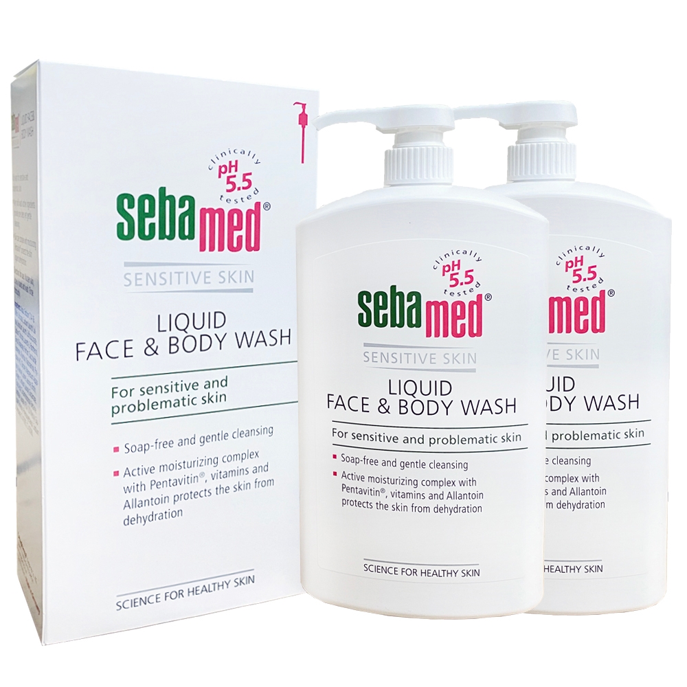 德國Sebamed 潔膚露 1000ml 二入組 (盒裝壓頭版)