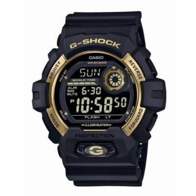 CASIO卡西歐 G-SHOCK 黑金反轉液晶 G-8900GB