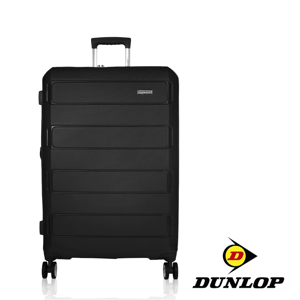 DUNLOP CLASSIC系列-24吋超輕量PP材質行李箱-黑 DU1014224-02