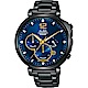 ALBA 雅柏 Tokyo Design 年度計時手錶(AT3E21X1)-藍x鍍黑 product thumbnail 1