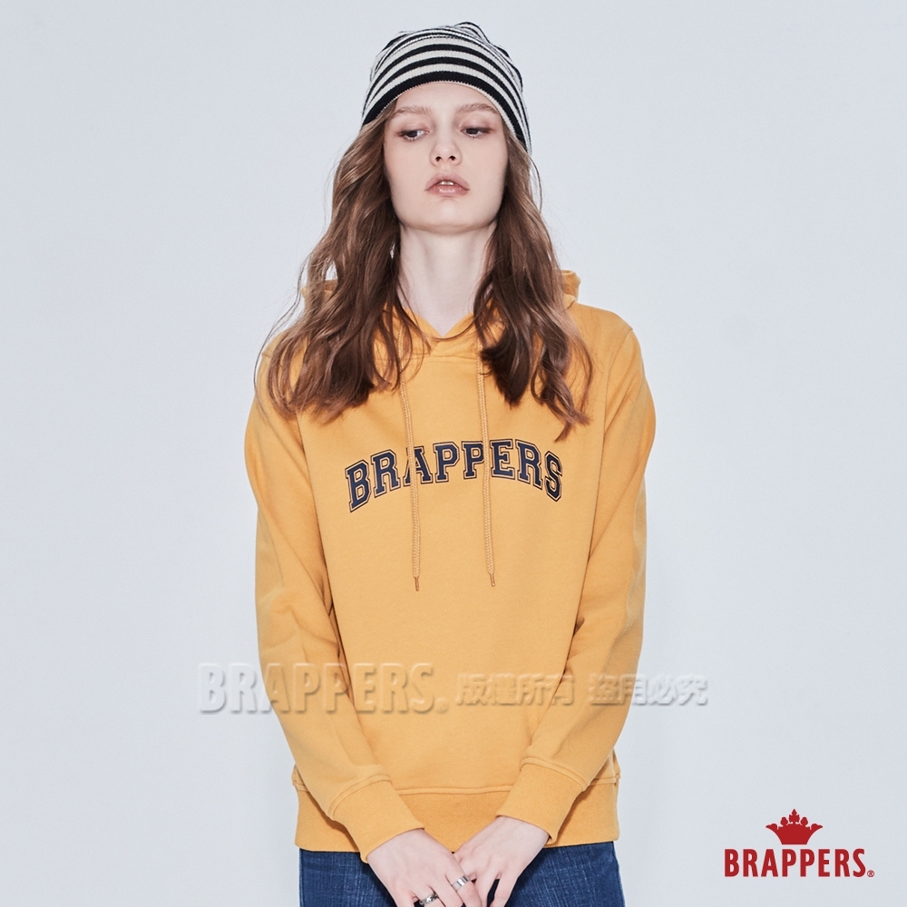 BRAPPERS 女款 美式休閒LOGO印花帽T-黃