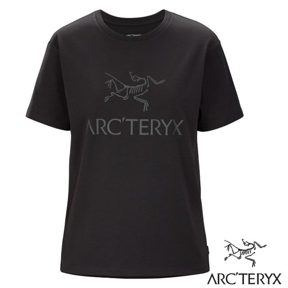 加拿大 ARCTERYX 始祖鳥 女款 Arc'Word 輕量吸濕透氣短袖圓領衫.T恤_黑