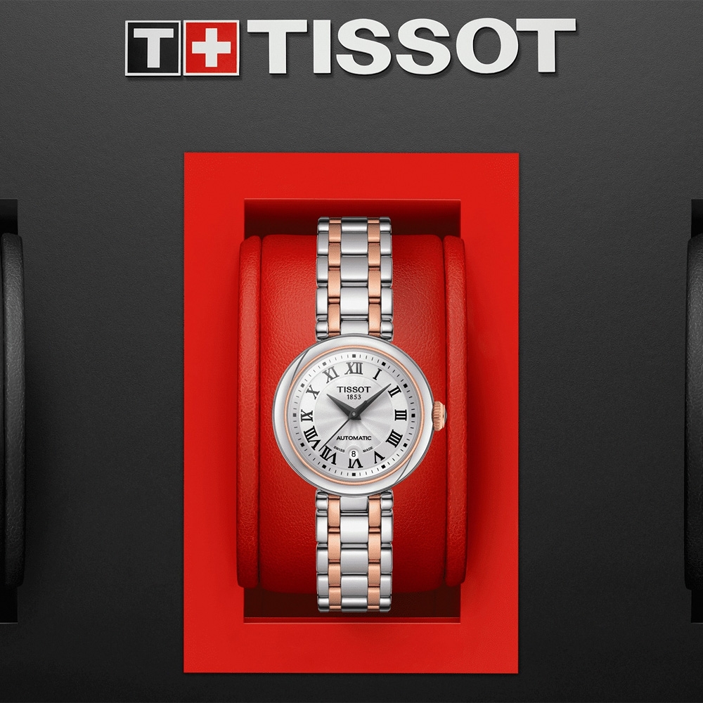 TISSOT 天梭 官方授權 Bellissima 羅馬機械女錶-29mm T1262072201300