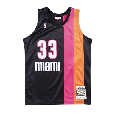 M&N Authentic球員版復古球衣 熱火隊 05-06 #33 Alonzo Mourning-AJY4EL-MHEBLCKAMO05