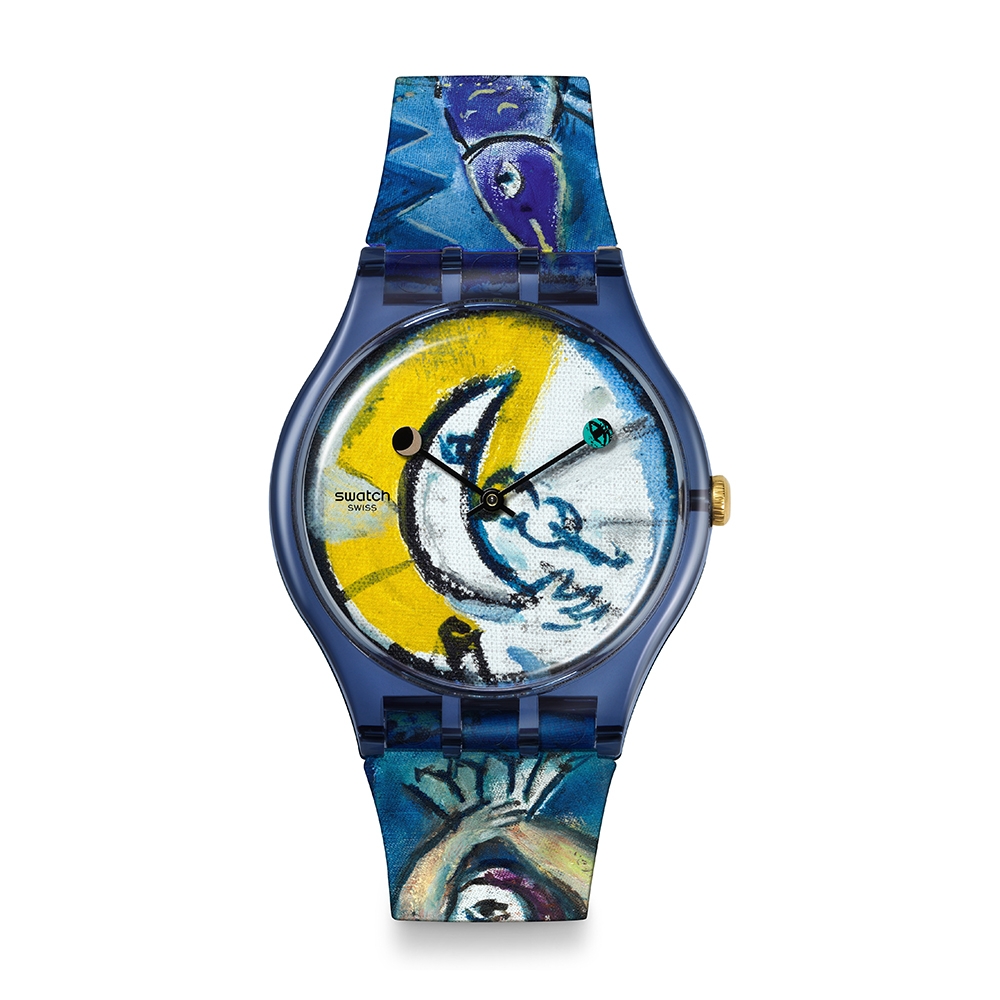 Swatch New Gent 原創系列手錶 英國 TATE 美術館藏聯名 CHAGALL 藍色馬戲團(41mm) 男錶 女錶 手錶 瑞士錶 錶