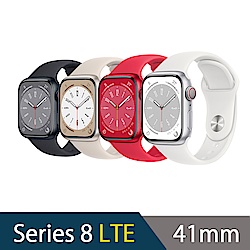 Apple Watch S8 41mm 鋁金屬錶殼配運動錶帶(GPS+Cellular)蘋果手錶