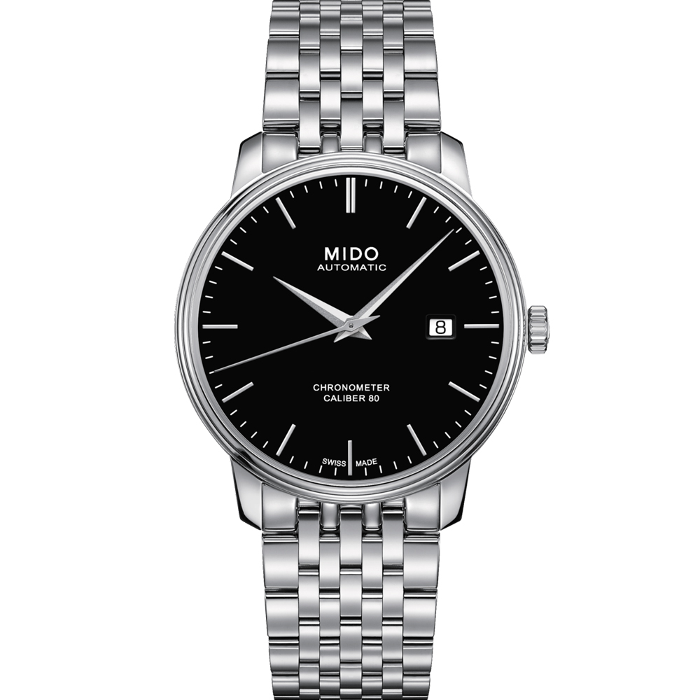 MIDO 美度Baroncelli III永恆系列矽游絲天文台認證機械錶-黑/40mm