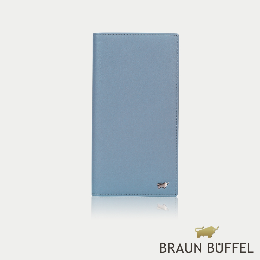 【BRAUN BUFFEL 德國小金牛】台灣總代理 德羅姆 14卡長夾-春湖色/BF505-621-SLA