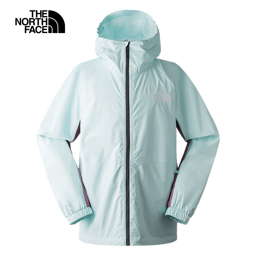 【The North Face 官方旗艦】北面男款藍色防水透氣舒適連帽衝鋒衣｜82VMI0S