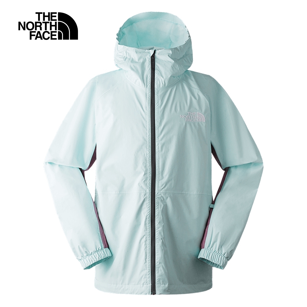 The North Face 官方旗艦】北面男款藍色防水透氣舒適連帽衝鋒衣 