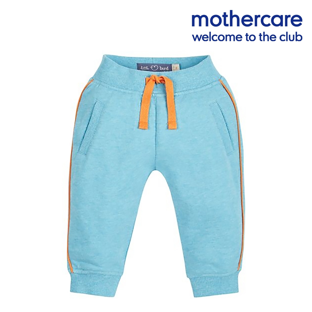 mothercare 專櫃童裝 跳色活力刷毛長褲-藍 (6-12個月)