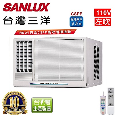 台灣三洋SANLUX 4-6坪窗型定頻左吹式110V SA-L281FE