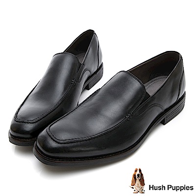 Hush Puppies MUDI LOAFER 超彈力皮鞋-黑