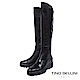 Tino Bellini 歐洲進口自然微皺感厚底及膝長靴 _ 黑 product thumbnail 1