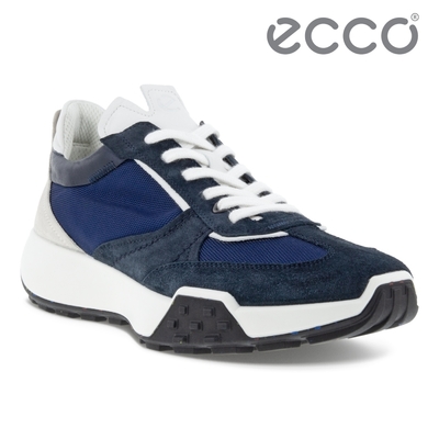 ECCO RETRO SNEAKER M 復古拼接皮革休閒運動鞋 男鞋 藍色