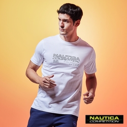 Nautica 男裝 COMPETITION品牌LOGO短袖T恤-白色