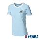 K-SWISS Crew Neck Binding Tee棉質吸排T恤-女-水藍 product thumbnail 1