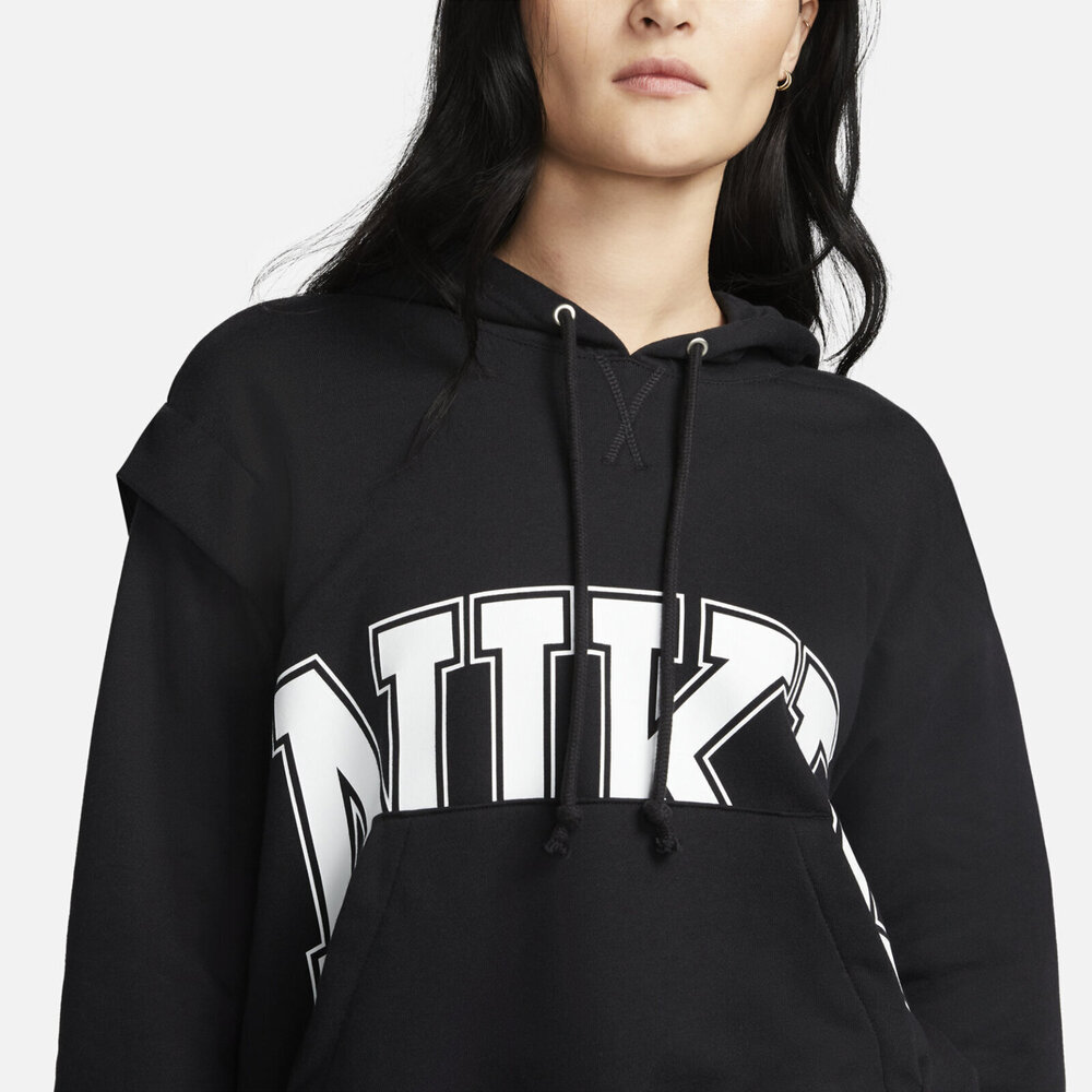 Nike As W Nsw Team Nk Flc Hoodie [DQ6586-010] 女連帽上衣帽T 休閒黑