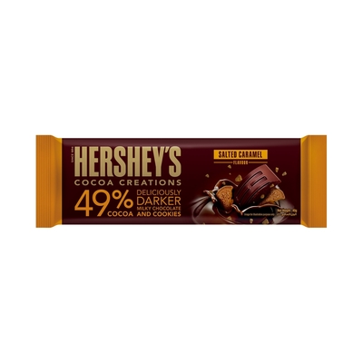 好時 Hersheys 曲奇餅乾夾餡49%黑巧克力-鹽味焦糖口味(40g)