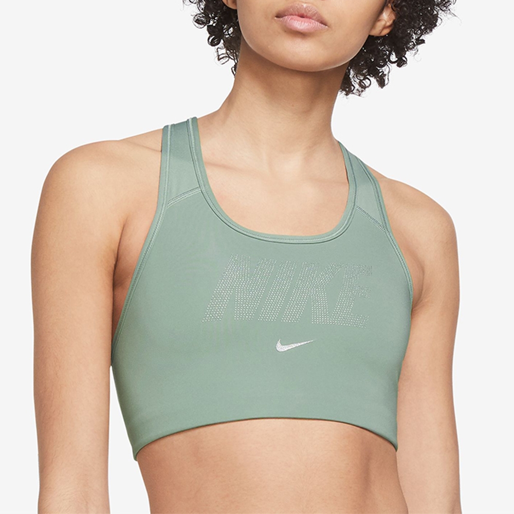 NIKE 運動內衣 女款 中度支撐 AS W NK DF SWSH MTLC GX BRA 綠 DD1459357