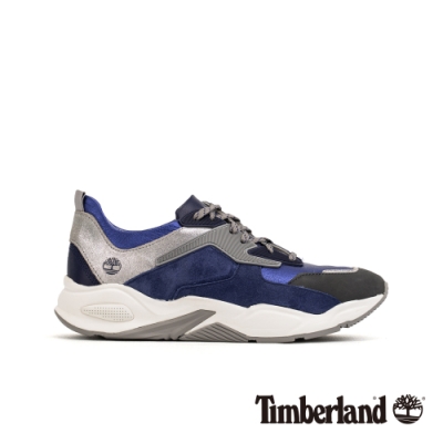 Timberland 女款藍色金屬皮革運動鞋|A251T