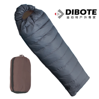 迪伯特DIBOTE 台灣製造保暖質輕四季型100%天然水鳥羽毛睡袋(咖) -快速到貨