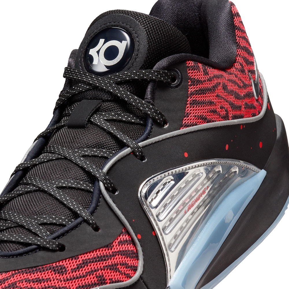 NIKE 籃球鞋男鞋運動鞋包覆緩震KD16 EP 黑紅DV2916-004 | 籃球鞋 