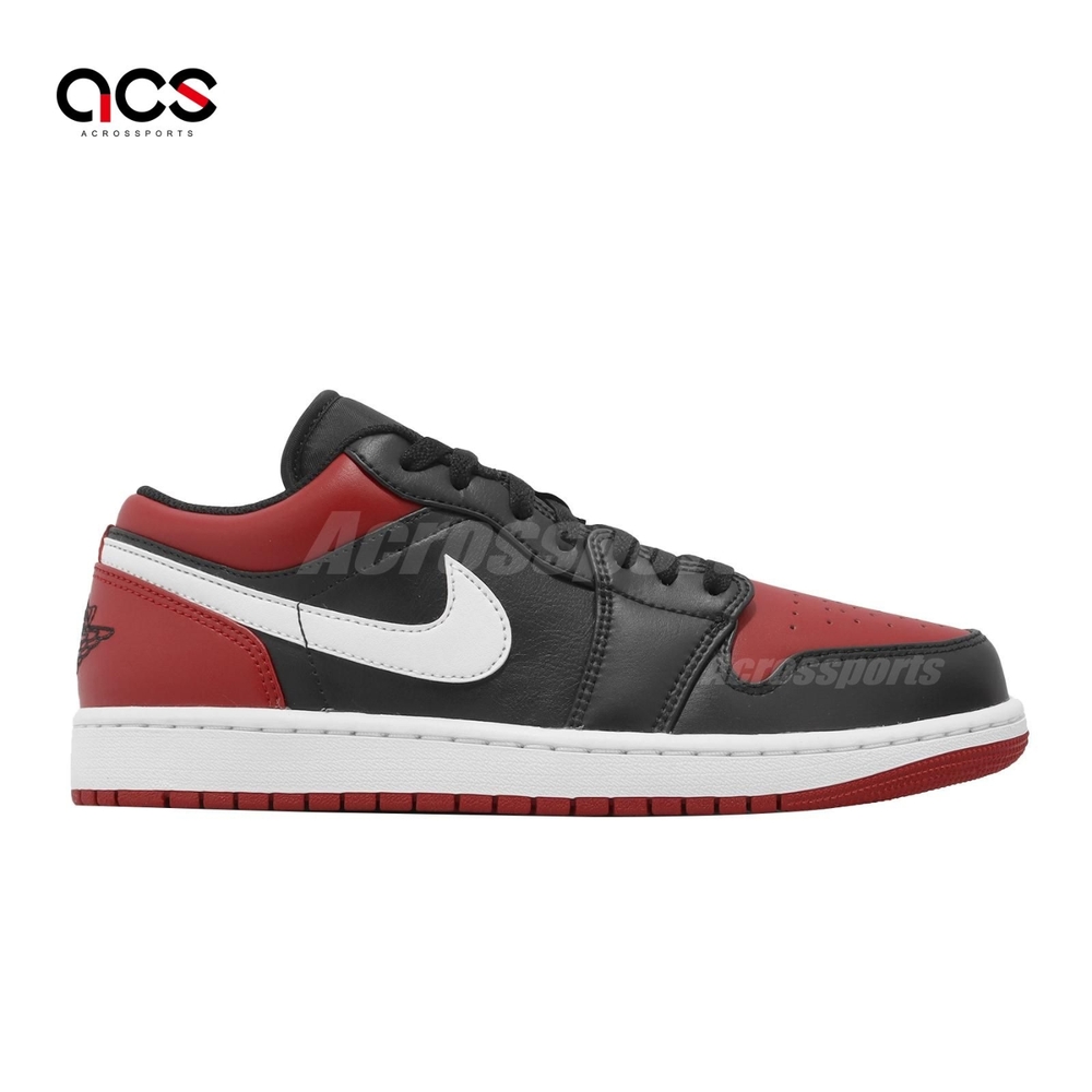 Nike 休閒鞋Air Jordan 1 Low 男鞋皮革AJ1 黑紅頭Bred Toe 喬丹1代