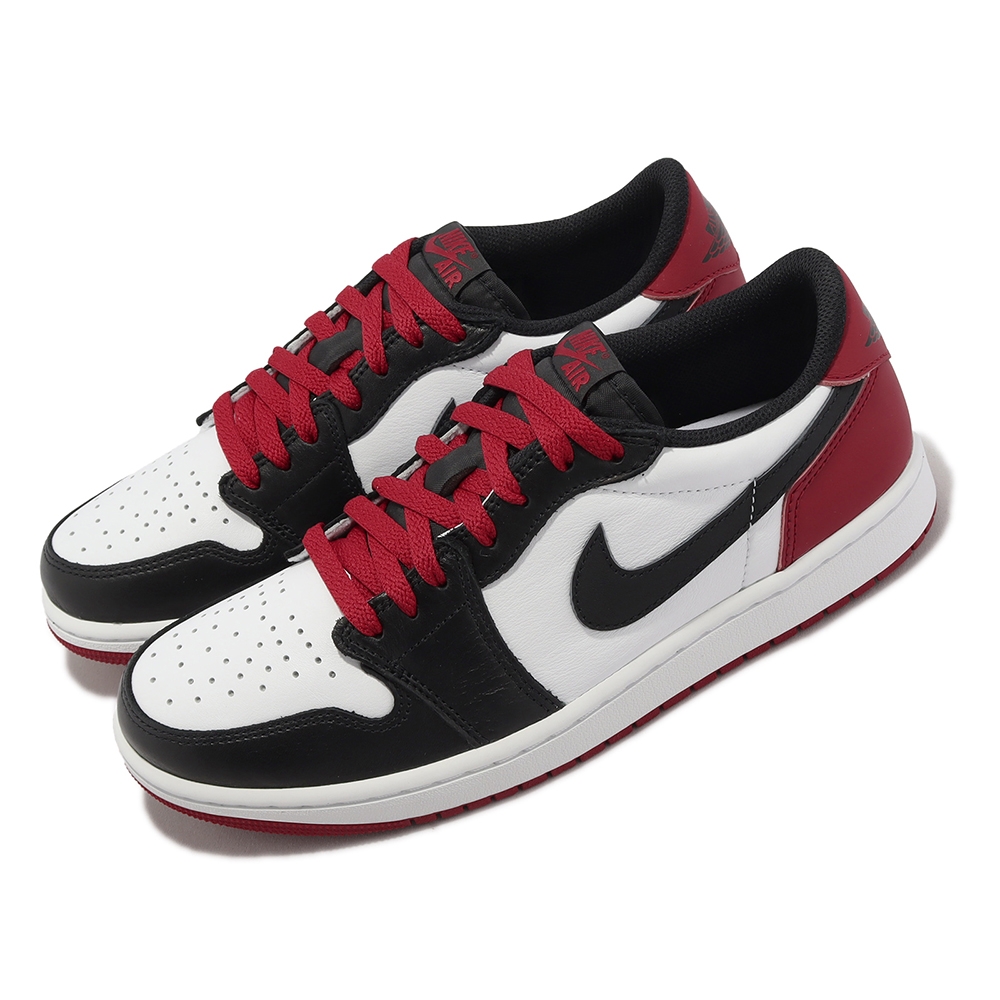 Nike Air Jordan 1 Retro Low OG 男鞋Black Toe 黑白紅AJ1 CZ0790-106