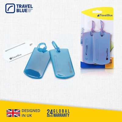 【 Travel Blue 藍旅 】 Jelly 果凍行李掛牌(2入/組) 藍色 TB016-BL