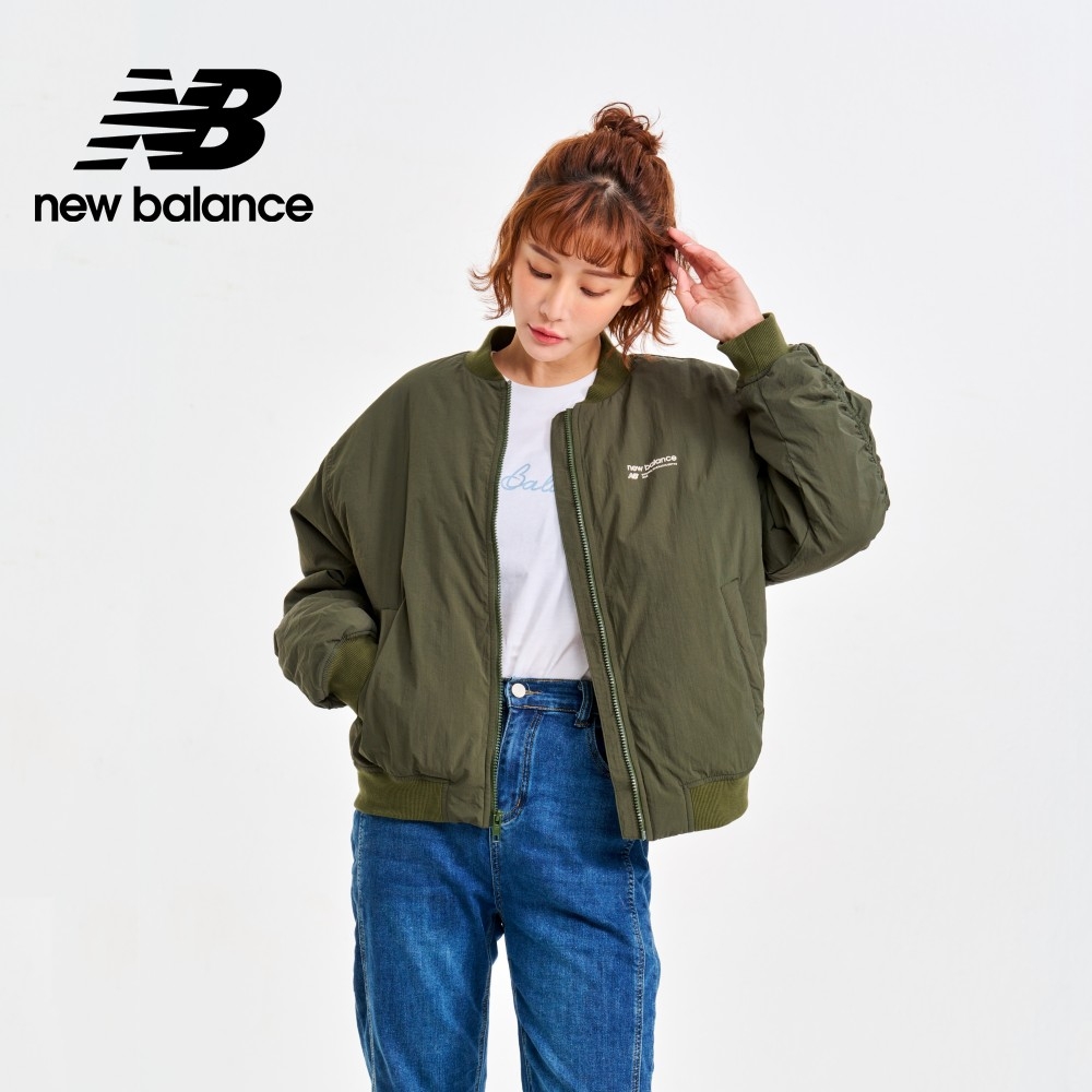 【New Balance】 抓皺設計飛行外套_女性_墨綠色_WJ33507KOU