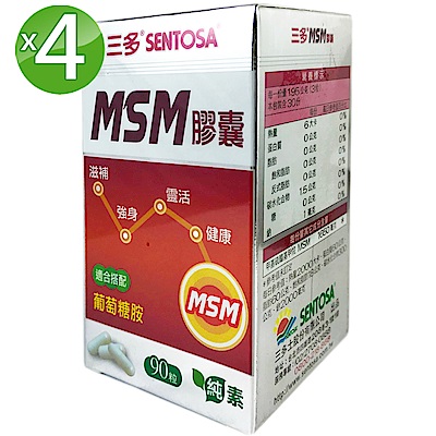 三多 MSM膠囊4入組(90粒/盒)