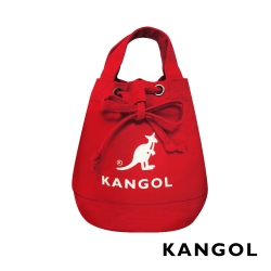 福利品 KANGOL 韓版玩色系列-帆布斜背水桶包-棗紅