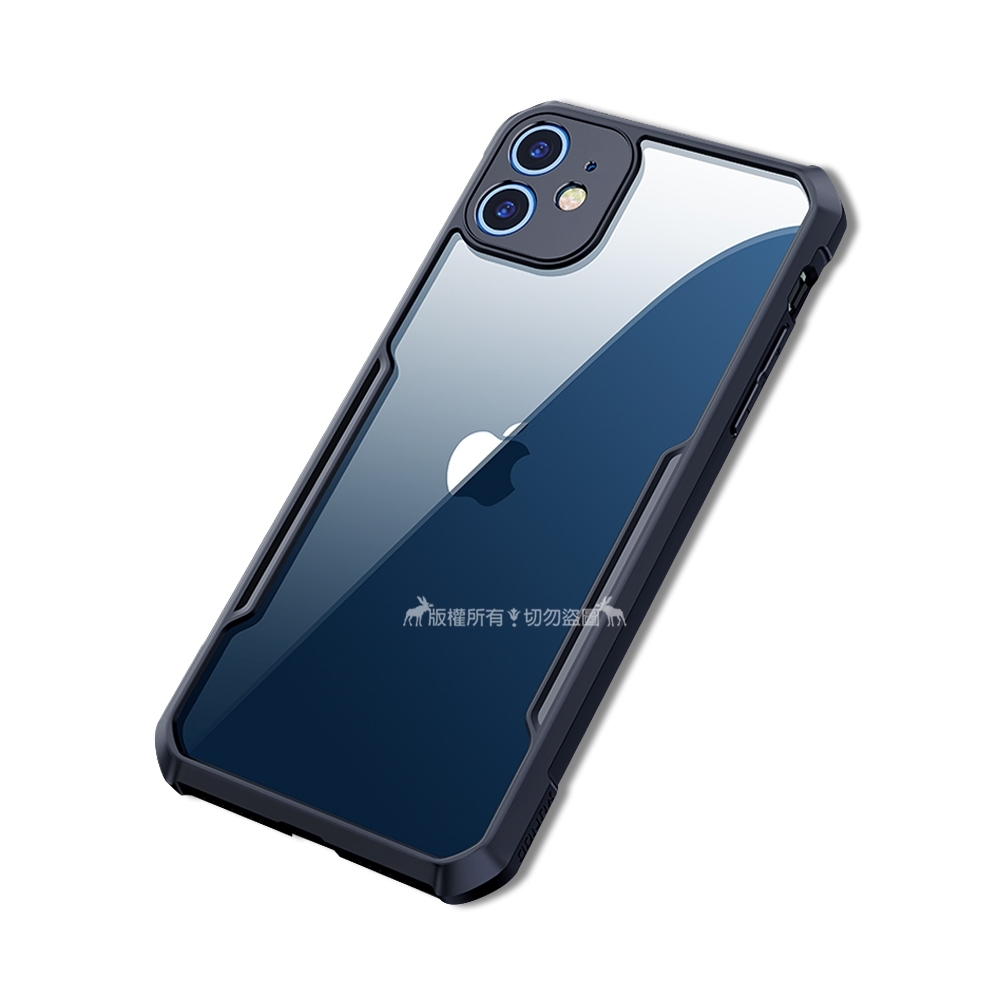 XUNDD 軍事防摔 iPhone 12 mini 5.4吋 鏡頭全包覆 清透保護殼 手機殼(海軍藍)