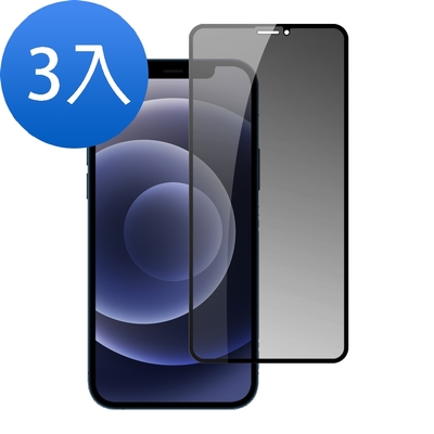 3入 iPhone12 ProMax保護貼滿版高清防窺9H玻璃鋼化膜手機膜 iPhone12ProMax保護貼