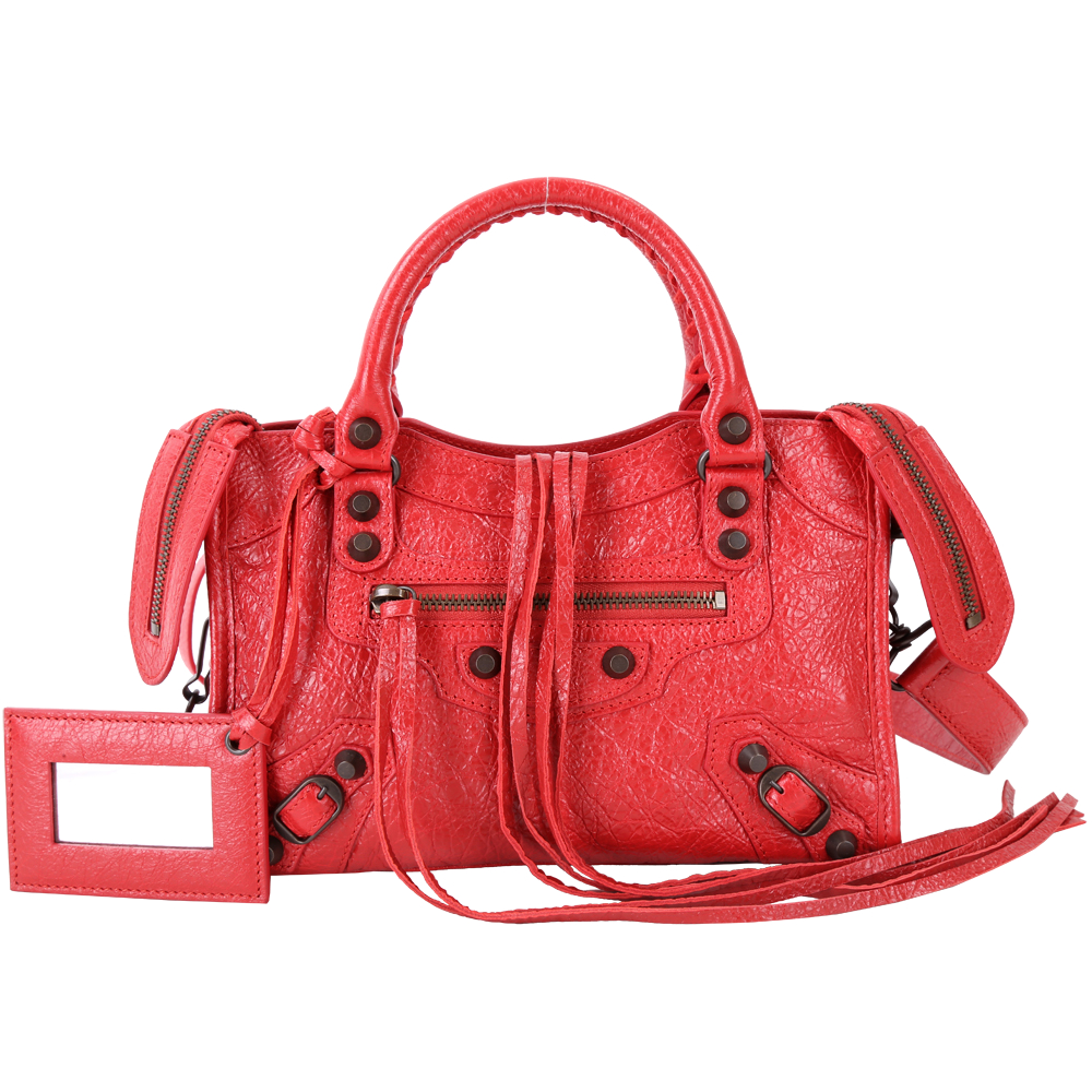 balenciaga classic mini city red