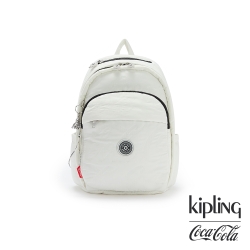 Kipling | Coca-Cola 聯名款空氣感岩石灰上方拉鍊後背