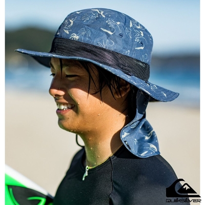 【QUIKSILVER】UV OUTDOOR HAT PRT 戶外運動帽 海軍藍