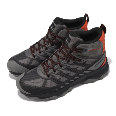 Merrell 戶外鞋 Speed Eco Mid 男鞋 灰 黑 防潑水 抓地 耐磨 郊山 登山鞋 ML038115