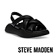 STEVE MADDEN-HAZZIE 胖胖交叉帶厚底涼鞋-黑色 product thumbnail 1