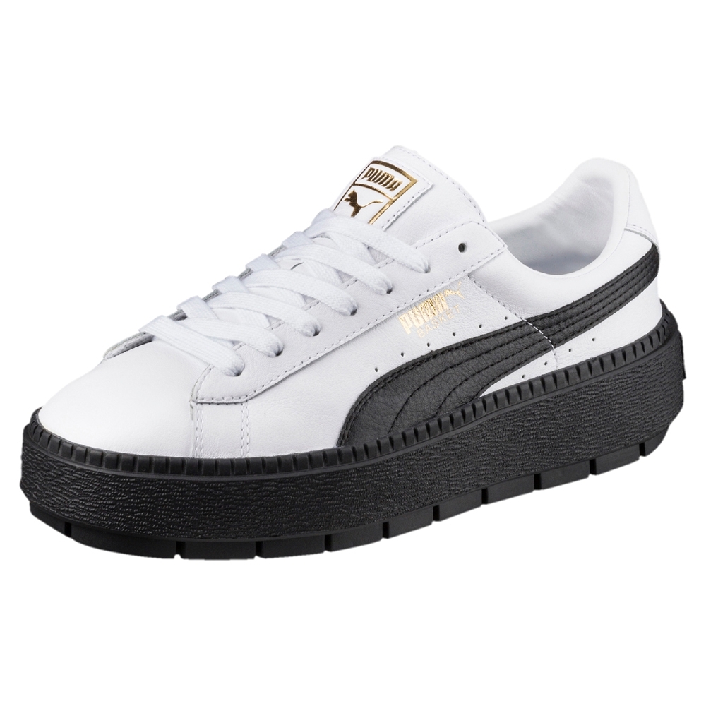 puma platform trace white