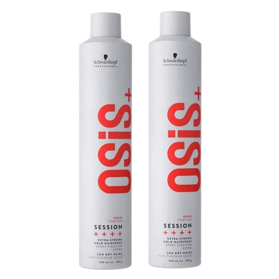 Schwarzkopf施華蔻 OSIS+ SESSION 黑炫風/黑旋風 特強定型霧 500ML *2入組 (公司貨新包裝)