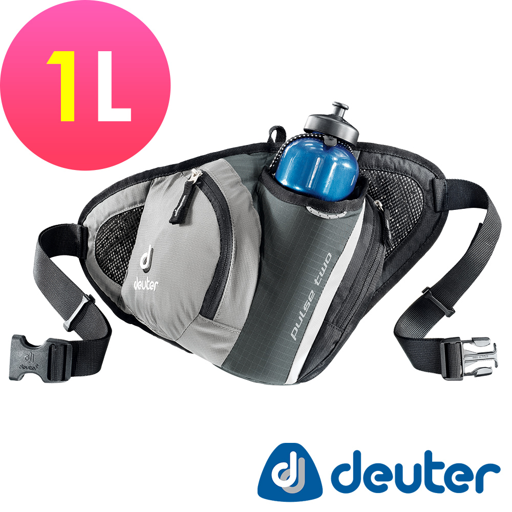 【ATUNAS 歐都納】德國DEUTER 輕巧便利水壺腰包1L(39080灰/單車配件)